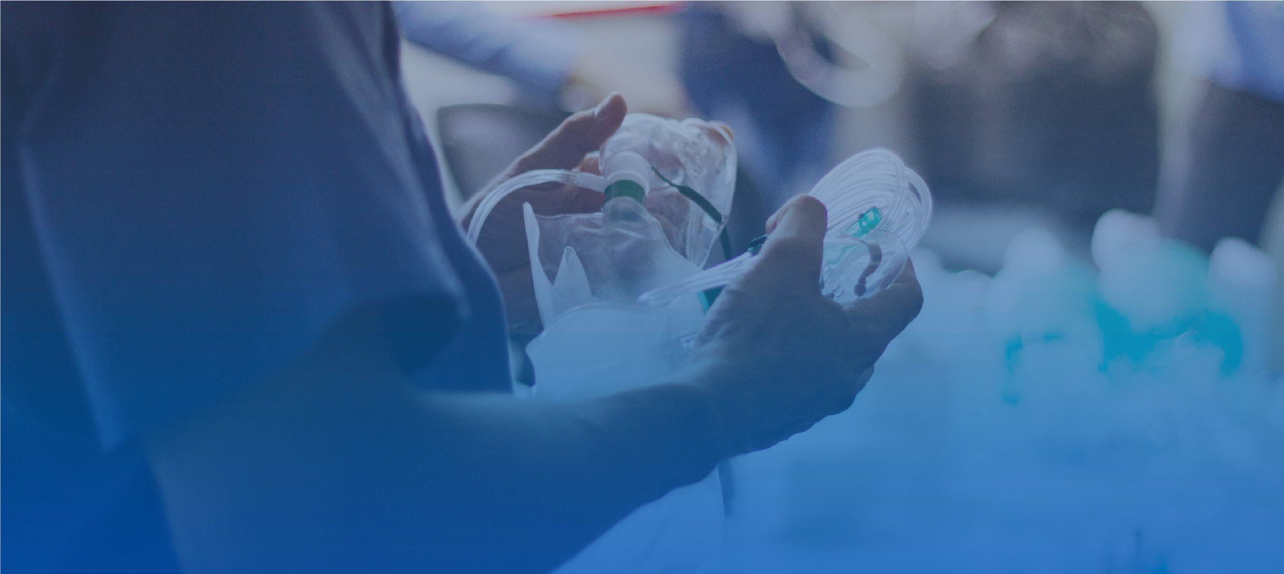 Equipo respiratorio en uso